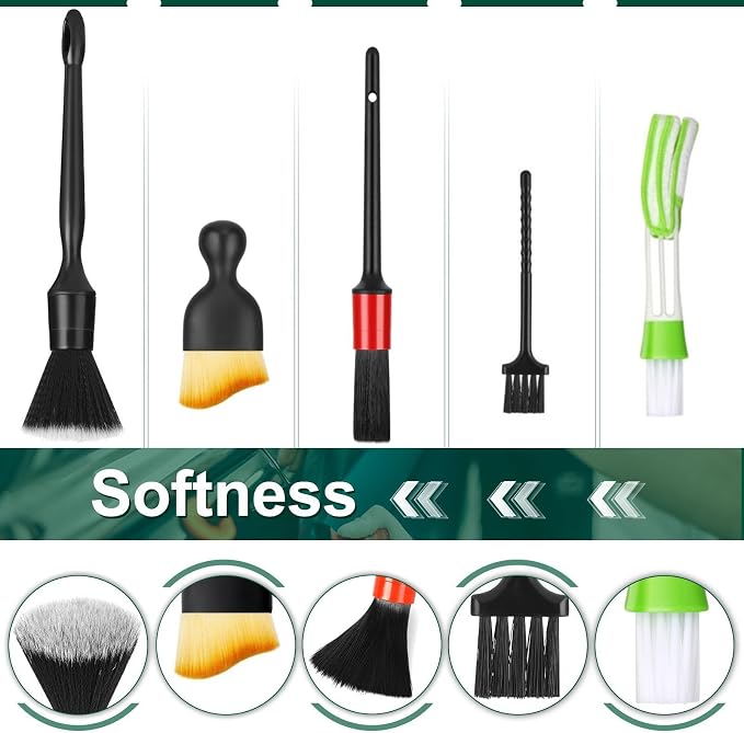 Car Interior Duster Detail Brushes, Soft Bristles Brush Car Accessories - Image 2