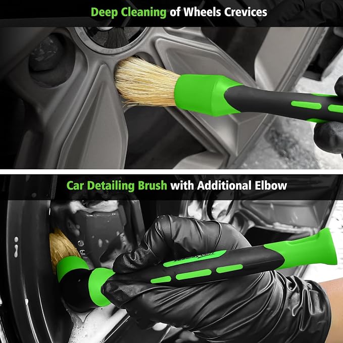 YeewayVeh 5PCS Pro Wheel Detailing Kit | 360° Bendable Rim Cleaner Brush - Image 5