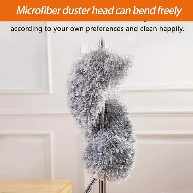 Dusters for Cleaning High Ceiling Fan, Newliton Microfiber Feather Duster - Image 3