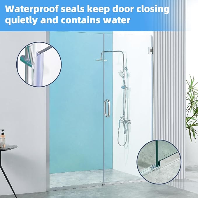 Pivot Shower Door, Adjustable Width 58.5-60" W x 76" H Shower Glass Door - Image 9