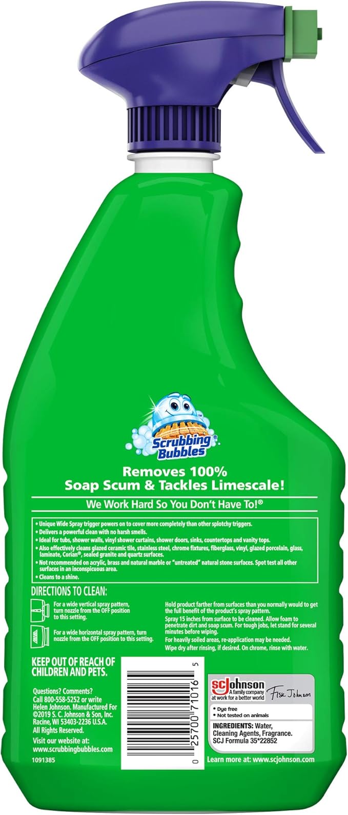 Scrubbing Bubbles Mega Bathroom and Shower Cleaner Spray, Foaming Action - Image 3