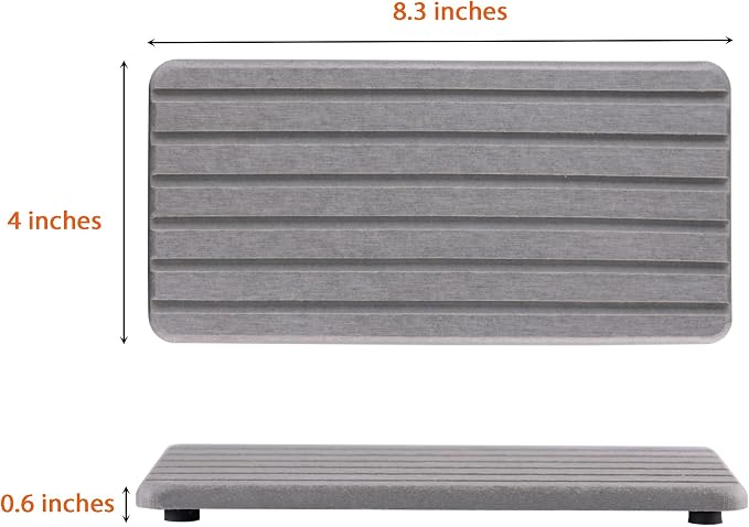 2 PCS Water Absorbent diatomite Coasters, 8.3" x 4" Water Absorbing Stone Tray - Image 7
