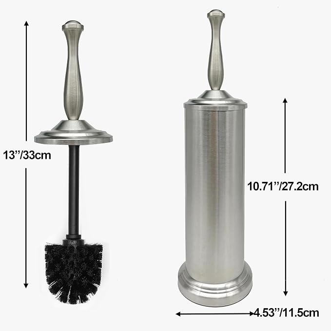 Brushed Nickel Toilet Bowl Brush - Image 2