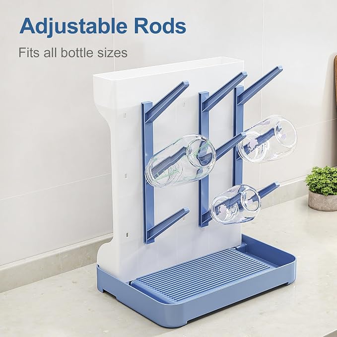 GoMaihe Baby Bottle Drying Rack: Space Saving Vertical Bottle Dryer Holder - Image 6