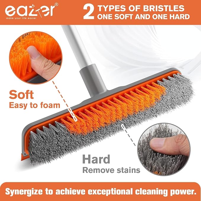 Eazer Floor Scrubber Brush, 2-in-1 Deck Scrubber Brush - Image 4