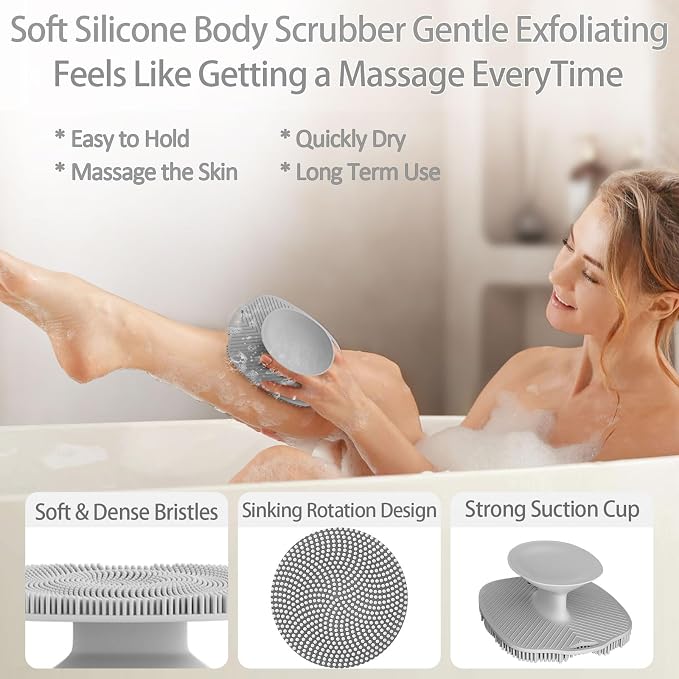 Soft Silicone Body Scrubber, Gentle Like a Hand Exfoliating Your Skin and Build - Image 4