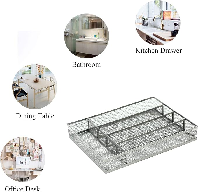 JANE EYRE Drawer Organizer, Cutlery Tray Silverware Flatware Storage Divider - Image 6