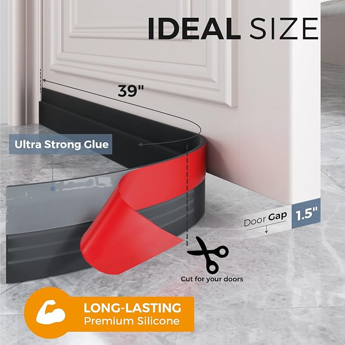 GroTheory 2 Pack Under Door Draft Stopper, Home Improvement, Weather Stripping - Image 4