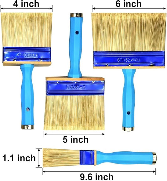 Deck Stain Brush, 3 Pack Thick Paint Brushes - Image 2