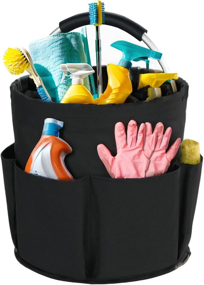 Cleaning Caddy with Handle, Cleaning Products Organiser, 17L Foldable Storage by Bototack
