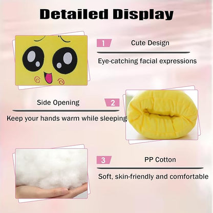 Kids Cartoon Hand Pillow Hand Warmer,Multifunction Home Animal Doll Plush Muffs Cartoon,Soft Cotton,for Napping,Travel Essentials (model3)