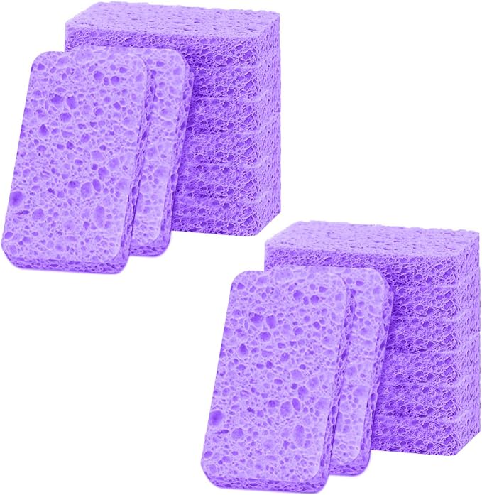 12 - Pack Non-Scratch Scrub Sponges - Sponges by Mainlyrunmakeupsuppliers