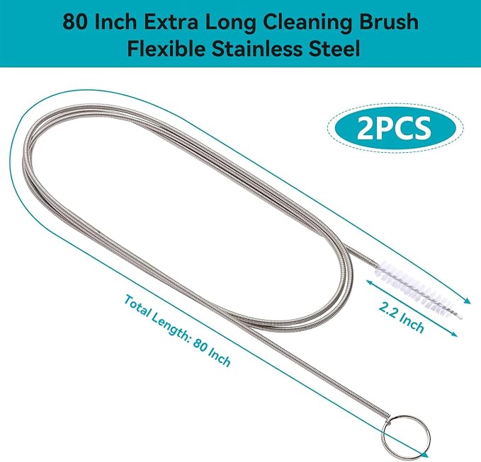 2 Pack 80 Inch Flexible Drain Brush, Sunroof Drain Cleaning Tool - Image 2