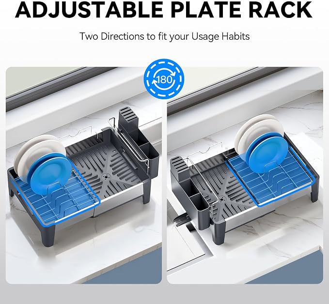 Expandable Dish Drying Rack, Stainless Steel Dish Rack - Image 8