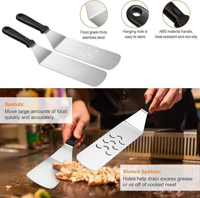 8-Piece Griddle Accessory Kit – Premium Stainless Steel Tools - Image 3