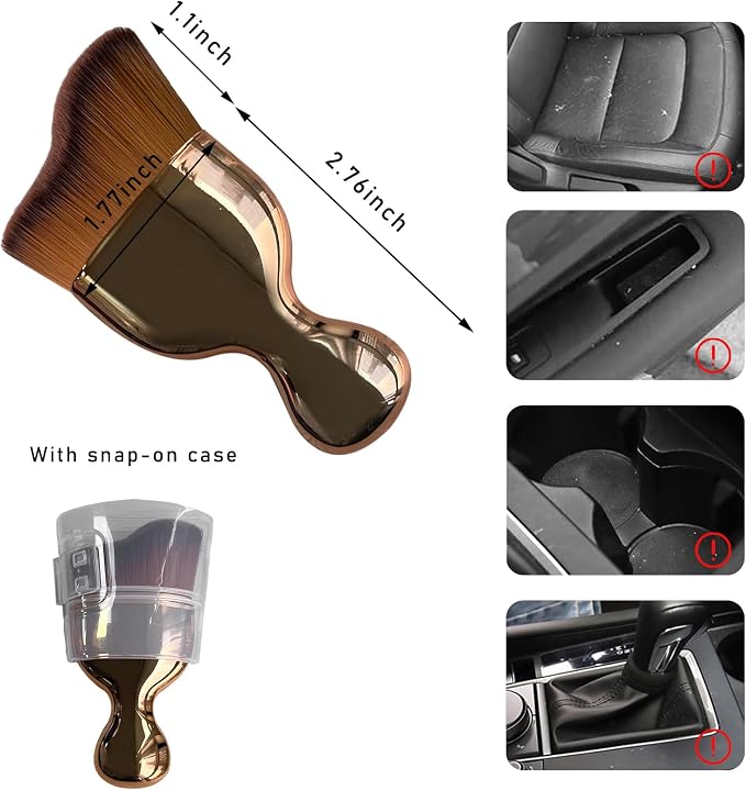 Car Interior Dust Brush, Soft Scratch Free Auto Detailing Brushes, Universal - Image 2