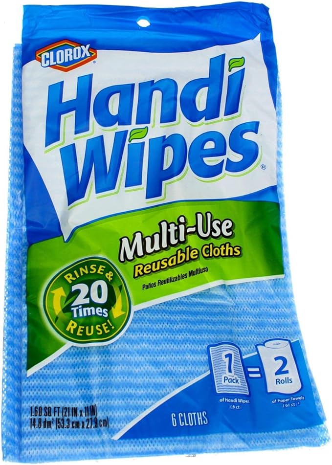 Clorox Handi Wipes Multi-Use Reusable Cleaning Cloths 21" X 11" 6 Count - Image 2