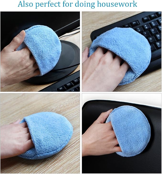 Microfiber Wax Applicator, AutoCare Ultra-Soft Microfiber Wax Applicator Pads - Image 8