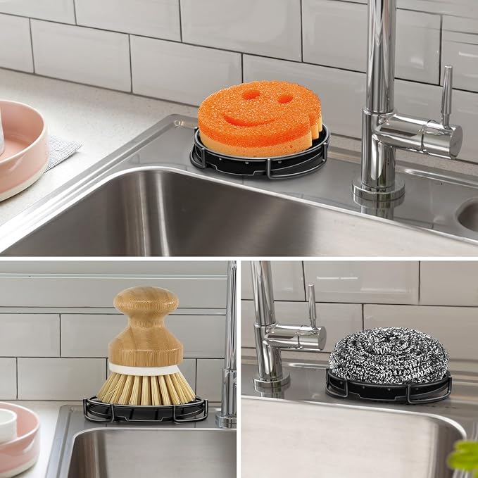 Stainless Steel Smiley Face Dish Sponge Holder, Soap Bar Dishes - Image 4