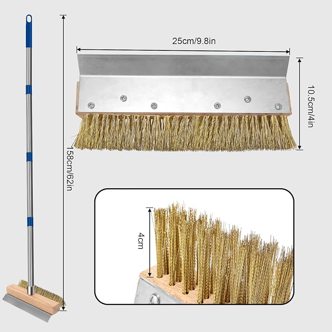 Pizza Oven Brush, Brass Wire Brushes - Image 5
