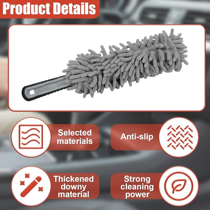 Car Interior Duster, No Scratch Microfiber Cleaning Brush - Image 4