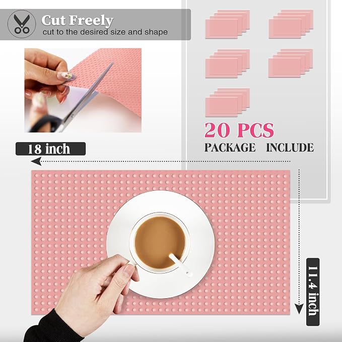 20Pcs Refrigerator Liners, Washable Fridge Liner Shelf Mats Refrigerator Pads - Image 2