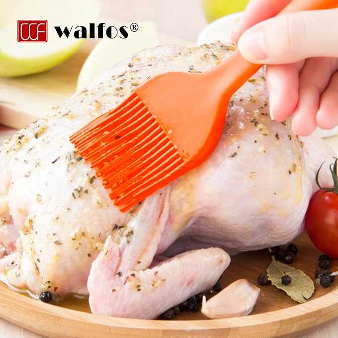 Walfos Silicone Pastry Brush, Heat Resistant Basting Brush Set, BBQ Grill - Image 9