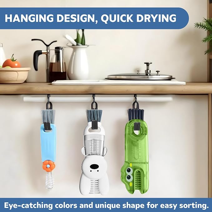 Cup Lid Cleaning Brush, 3 in 1 Lid Cleaner - Image 7
