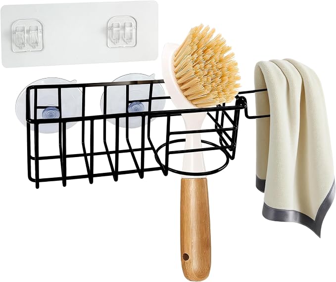 Sponge Holder with Dish Cloth Hanger by Yuibthr