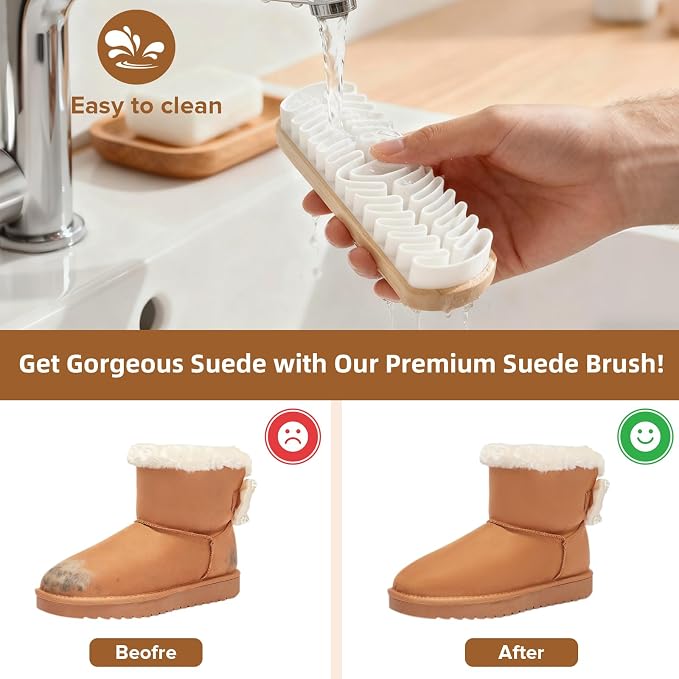 Suede Cleaner Brush 2 Pack, Gentle Daily Care Brush - Image 5