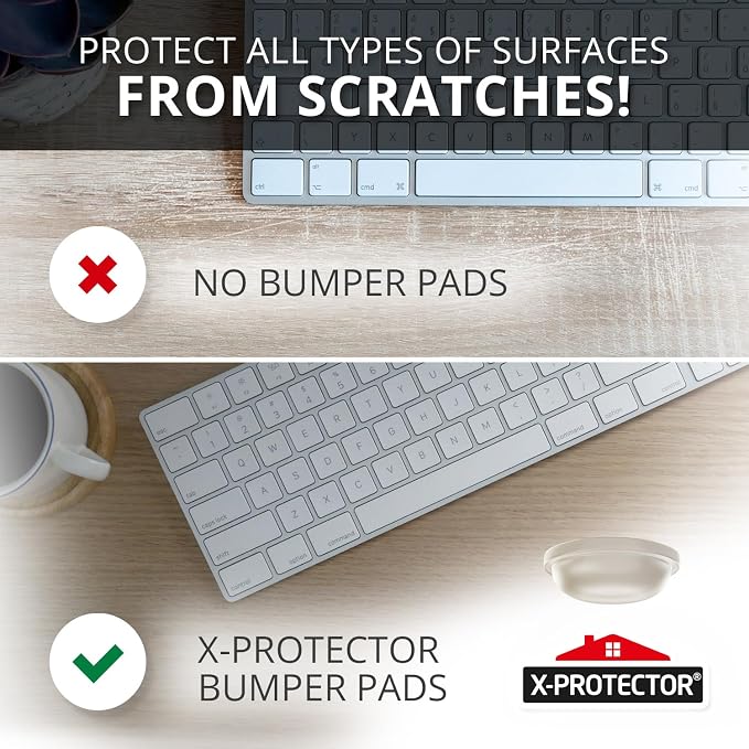 X-Protector Cabinet Door Bumpers 200 PCS – 1/2" Silicone Clear Bumpers – Ideal - Image 3