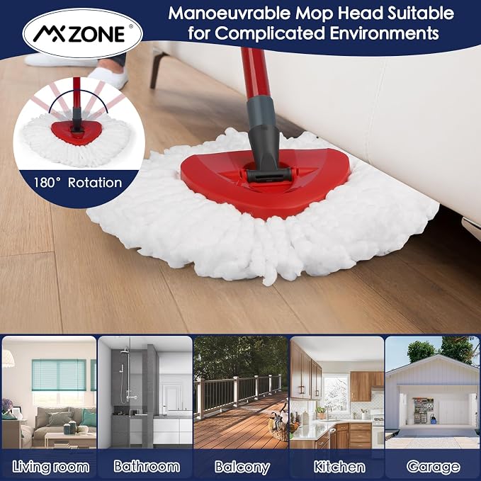 Spin Mop Head Replacement for O Ceda Mop Replace Head Triangle Mop Refills - Image 4