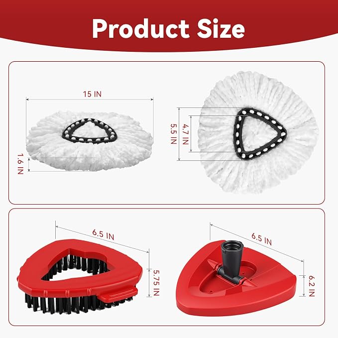 8 Pack Mop Replacement Heads - Image 3