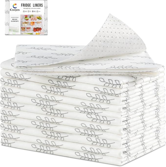 Cooyes 17.7" x 24" Refrigerator Liners Non-Slip Washable Refrigerator Drawer by Cooyes