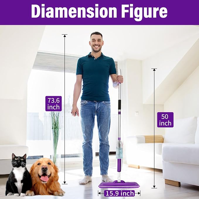 Mops for Floor Cleaning Wet Spray Mop - Image 5