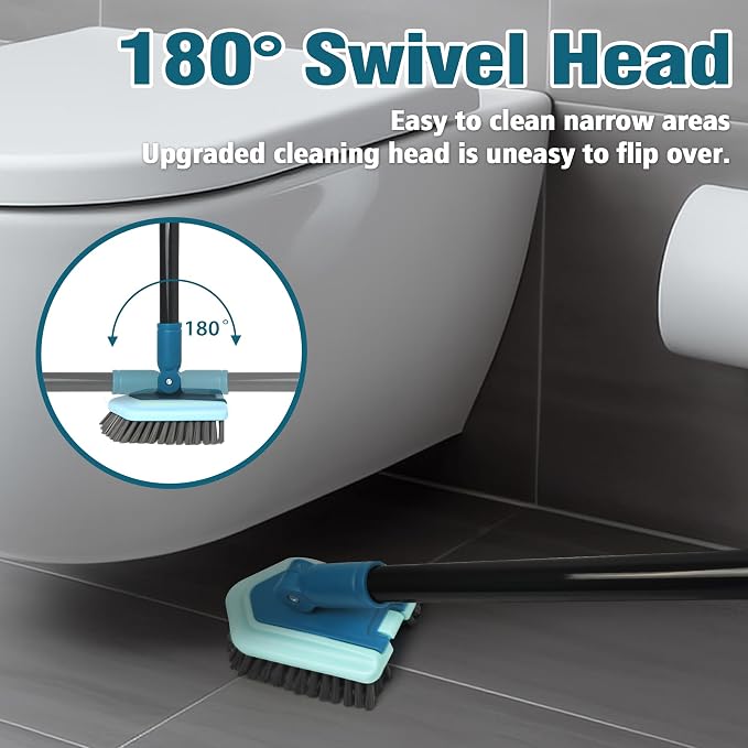 JEHONN Tub Tile Shower Scrubber Brush - Image 4