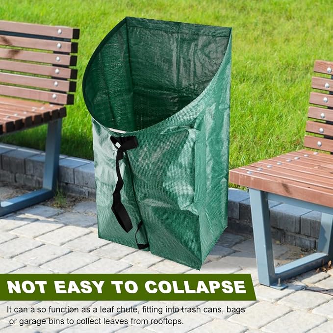 53 Gallon Leaf Collector, Large Yard Dustpan & Reusable Leaf Bag, Foldable - Image 7