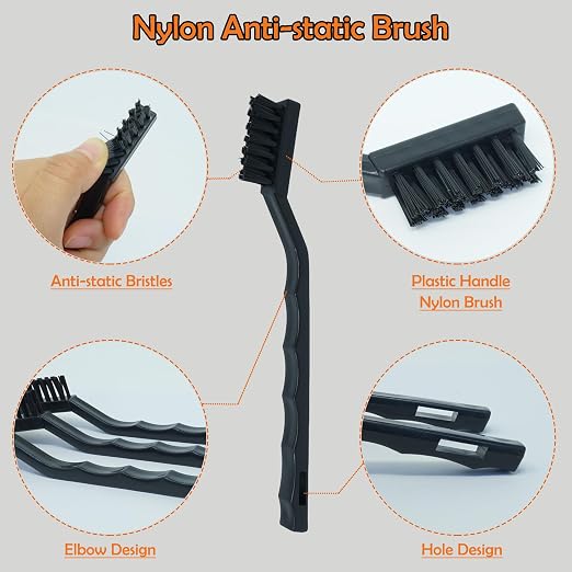 12PCS Anti Static ESD Cleaning Brush Kit – Precision Nylon Wire Brushes - Image 2