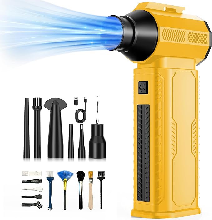Compressed Air Duster, 000RPM Ultra-Powerful Cordless Electric Air Duster by Unknown