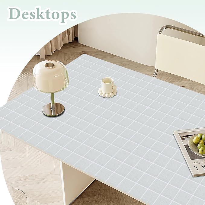 Drawer and Shelf Liner for Kitchen Cabinet: 12 in X 30 Ft Non Slip Waterproof Shelf Paper Non Adhesive Refrigerator Liners Light Gray Grid Easy Liners for Bathroom