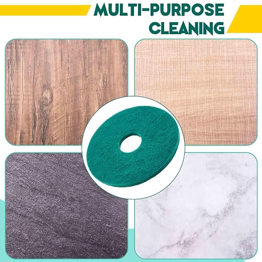 2 Pcs 12" Green Scrubbing Pads Commercial Cleaning Orbiter Pads-Maintenance Non - Image 4