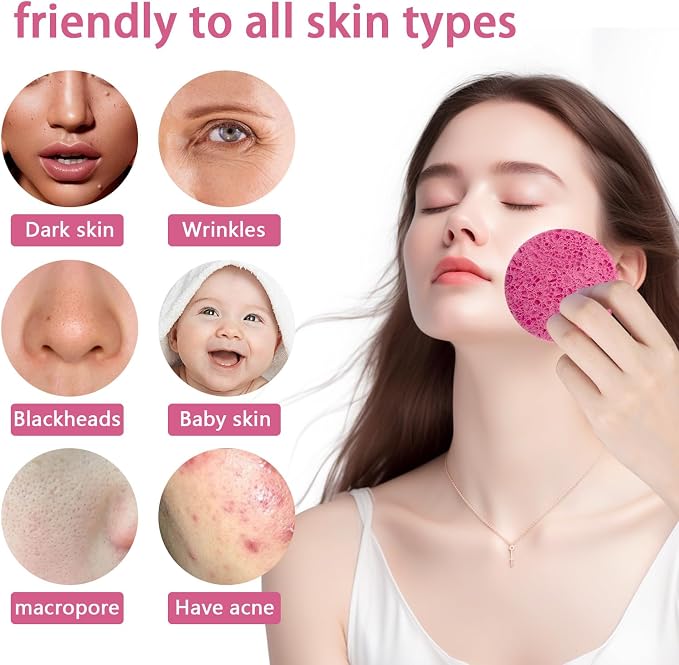 50-Count Large Compressed Facial Sponges - Image 2