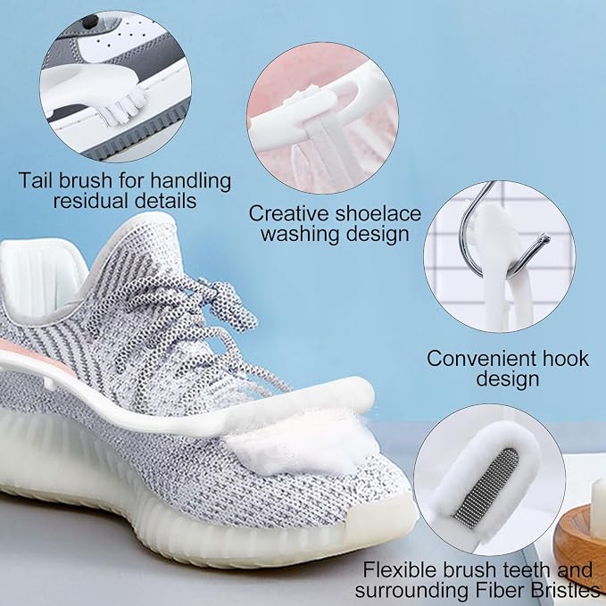 Professional Cleaning Shoe Brush, Soft Bristle Shoes Cleaning Scrubber - Image 3