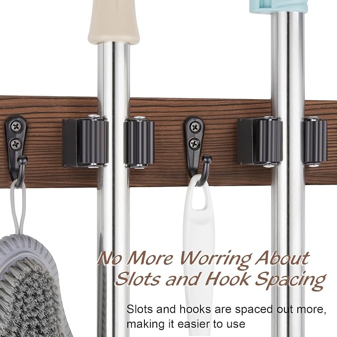 2 Pack Mop Broom Holder Wall Mount - Image 4