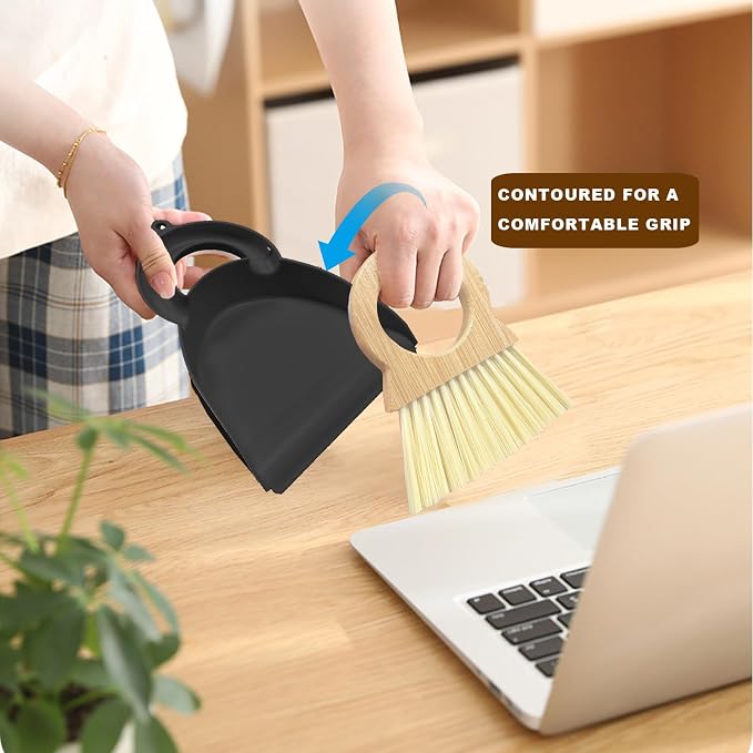 Mini Broom and Dustpan Set Bamboo Broom - Image 3