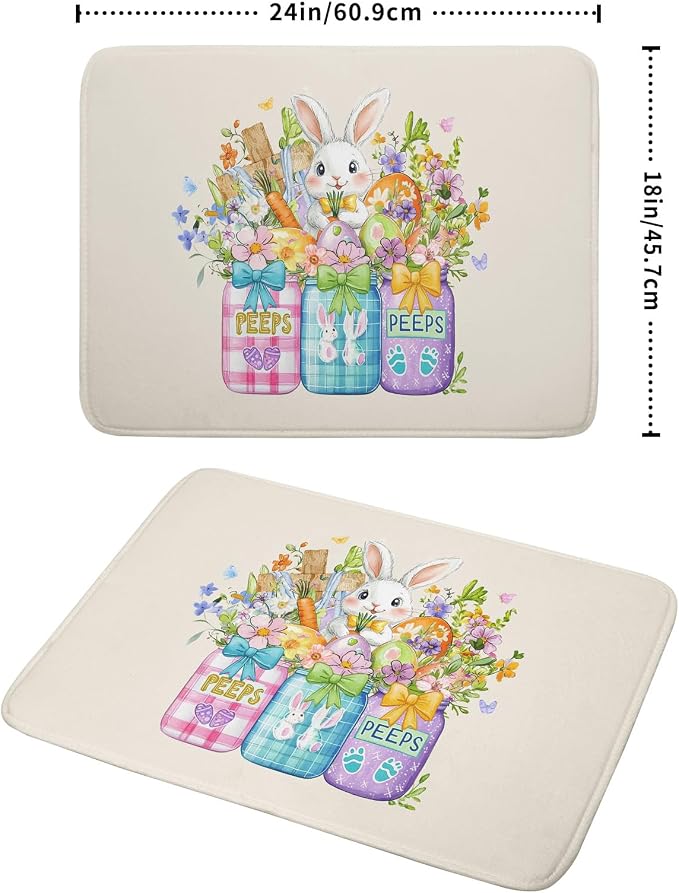 Easter Bunny Carrots Dish Drying Mat - Image 2