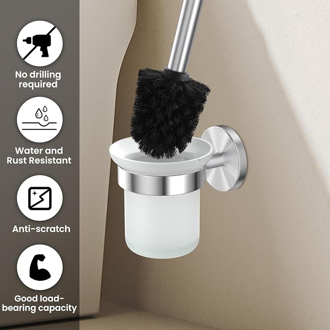 Dailyart Toilet Brush Holder Set: 2 Pack Bathroom Deep Cleaning - Image 3