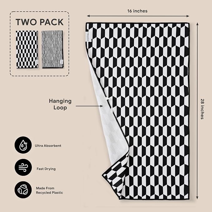 RECYCO Waffle Kitchen Towel Set of 2 - Image 6