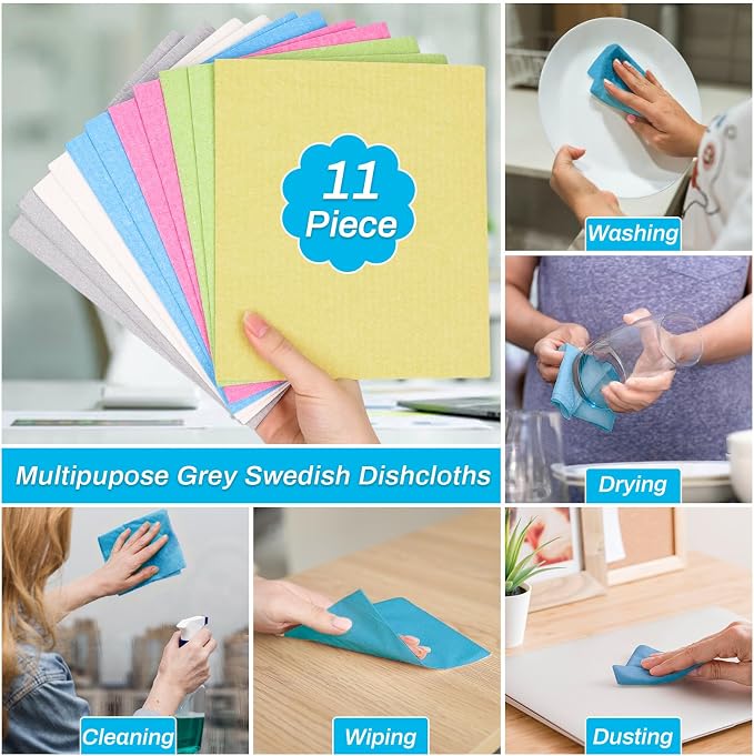 Lucomb 11 Pack Swedish Dish Cloths - Image 2