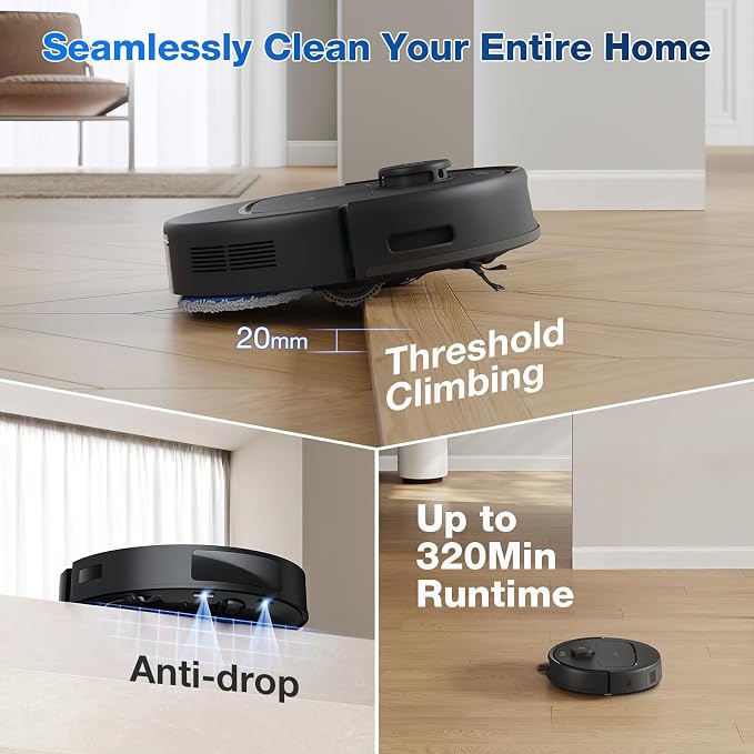ECOVACS DEEBOT N30 PRO OMNI Robot Vacuum and Mop, 10000Pa Suction, TruEdge - Image 8